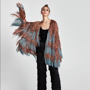fringe metallic jacket